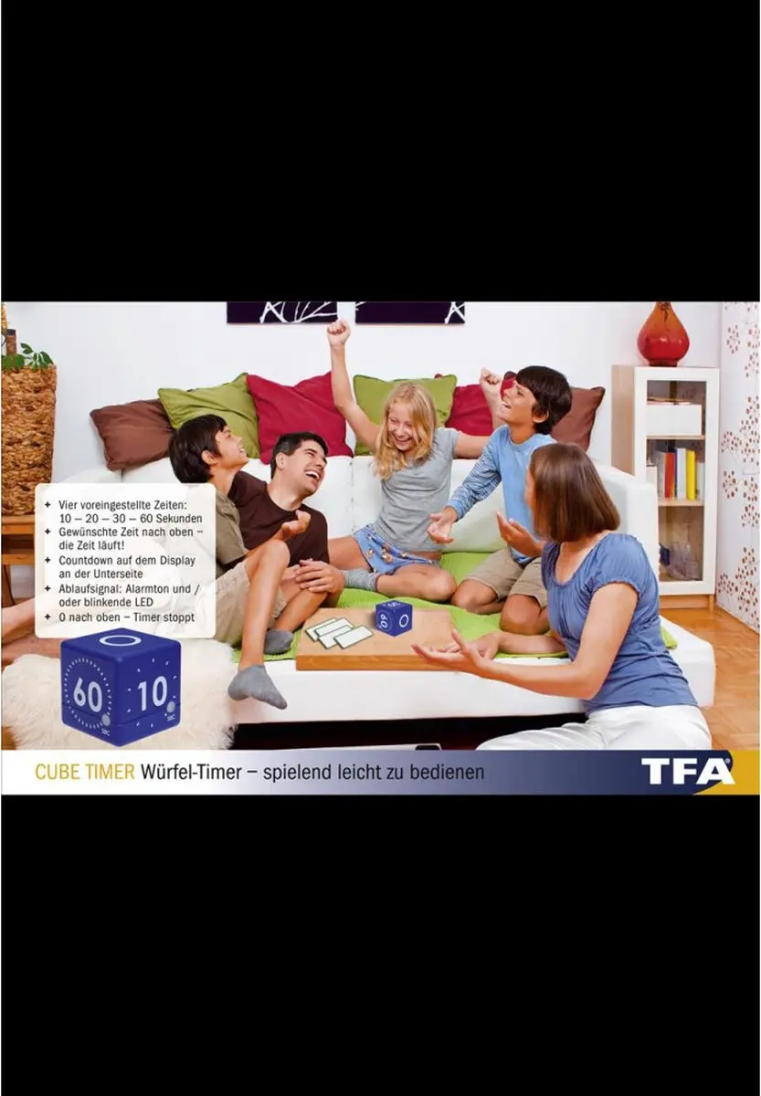 TFA Dostmann CUBE Digitaal Timer - Blauw