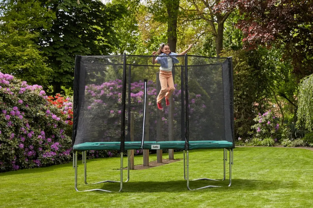 Salta Combo Trampoline 214x135cm - Groen - Veiligheidsnet