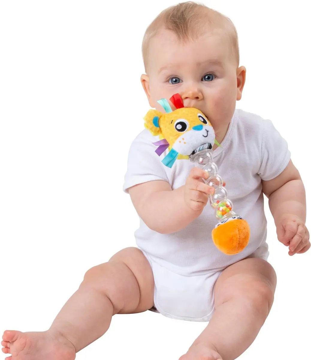 Playgro Safari Shaker Rain Rattle Stick - Oranje - afbeelding 6 van 6