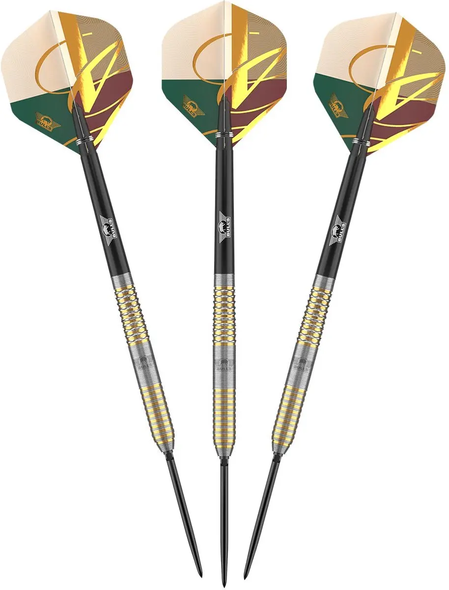 Bull's Vintago Ghost Convertible Point Dartpijlen - 3 Stuks - Zilver/Goud