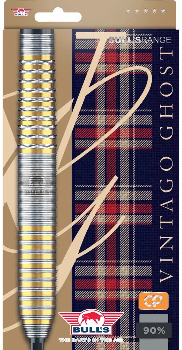 Bull's Vintago Ghost Convertible Point Dartpijlen - 3 Stuks - Zilver/Goud