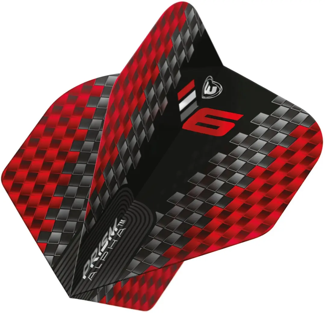 Winmau Prism Alpha Blade 6 V3 Dart Flights - 3 Stuks - Rood/Zwart