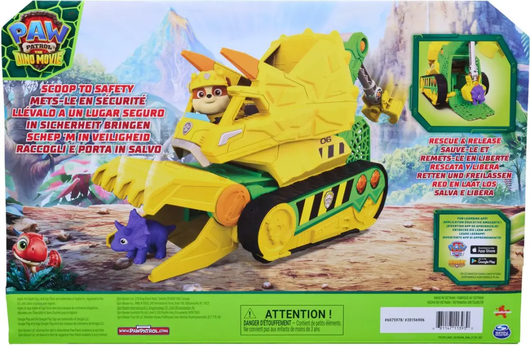 PAW Patrol Chomp & Rescue Bulldozer 6075978 - Groene/gele mix
