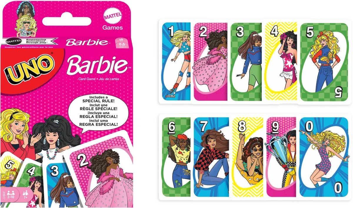 Mattel UNO Barbie Kaartspel - 2-10 Spelers