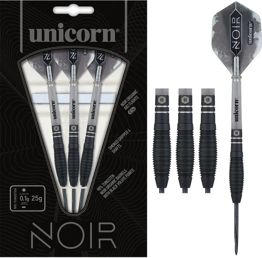 Unicorn Noir Shape 1 Dartpijlen 3 Stuks - Zilver/Zwart