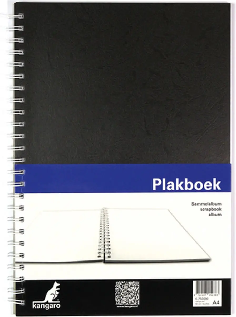 Kangaro Plakboek A4+ 80 Pagina's - Zwart
