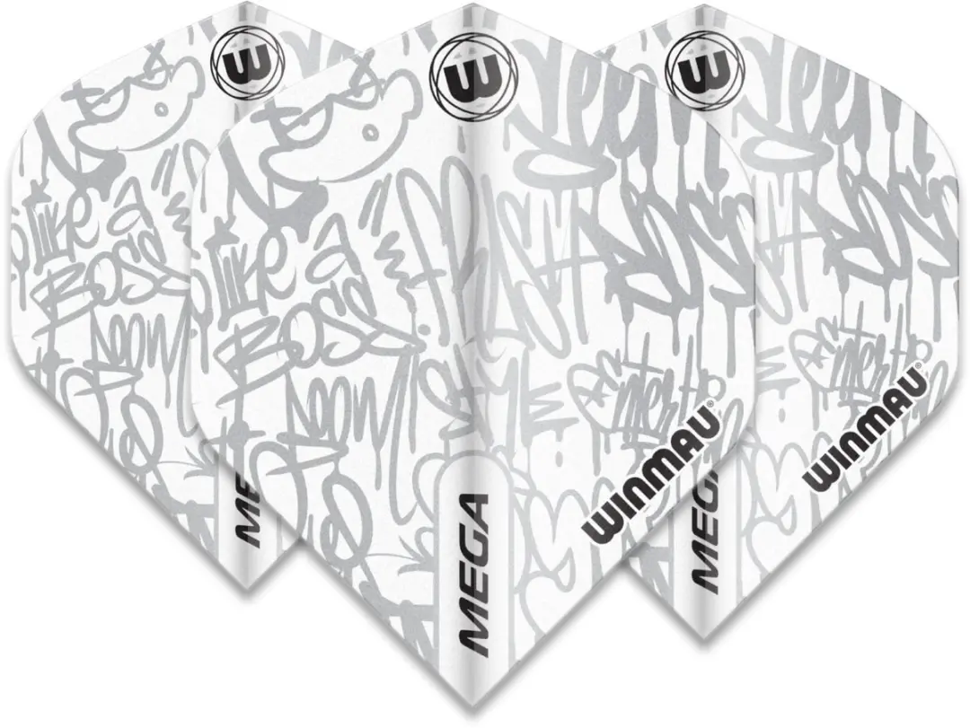 Winmau Mega Standard Graphic White Dart Flights
