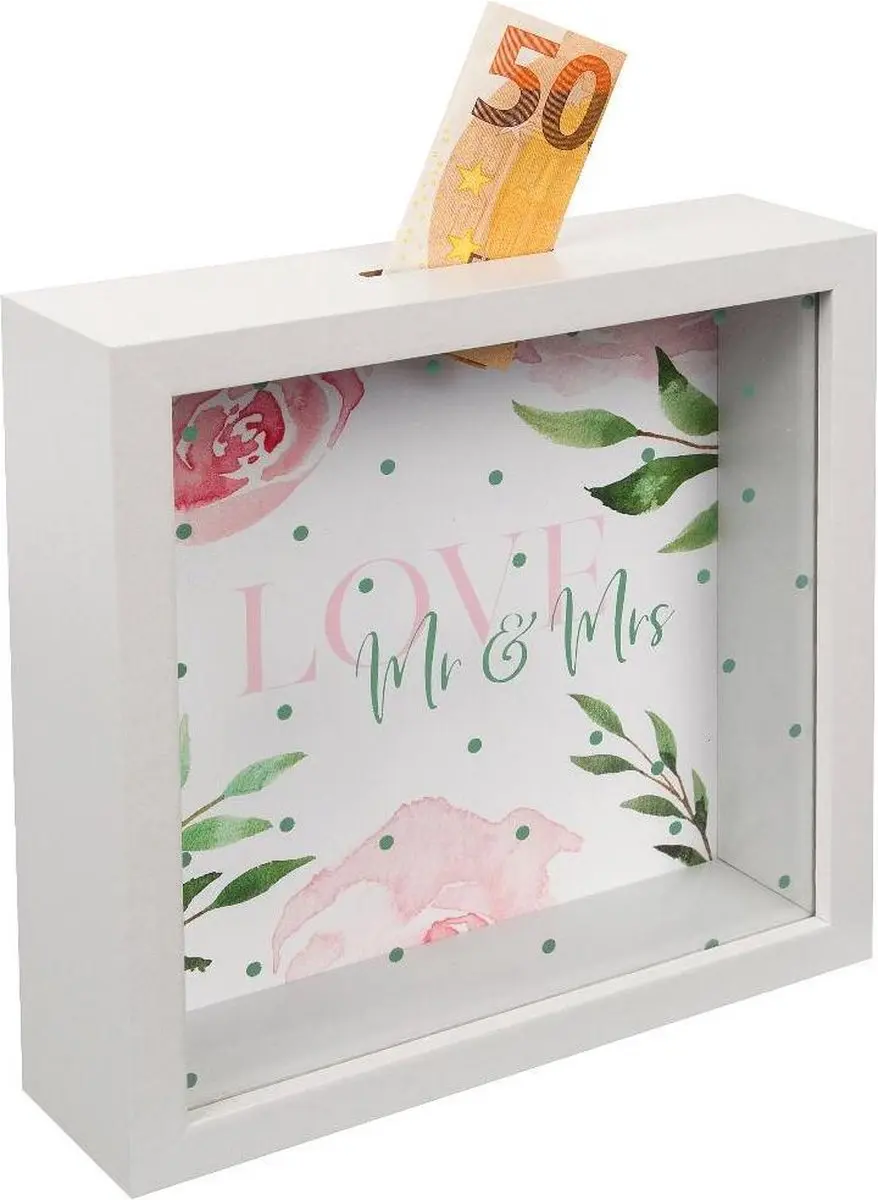 Goldbuch Spaarpot Mr & Mrs - Wit/Roze/ Groen