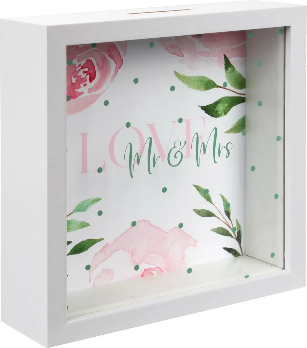 Goldbuch Spaarpot Mr & Mrs - Wit/Roze/ Groen