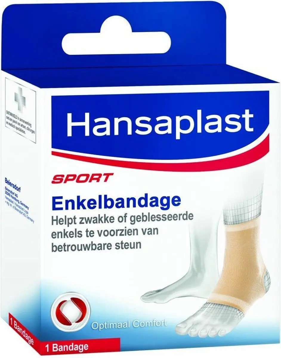 Hansaplast Sport Enkelbandage L - Huidskleur