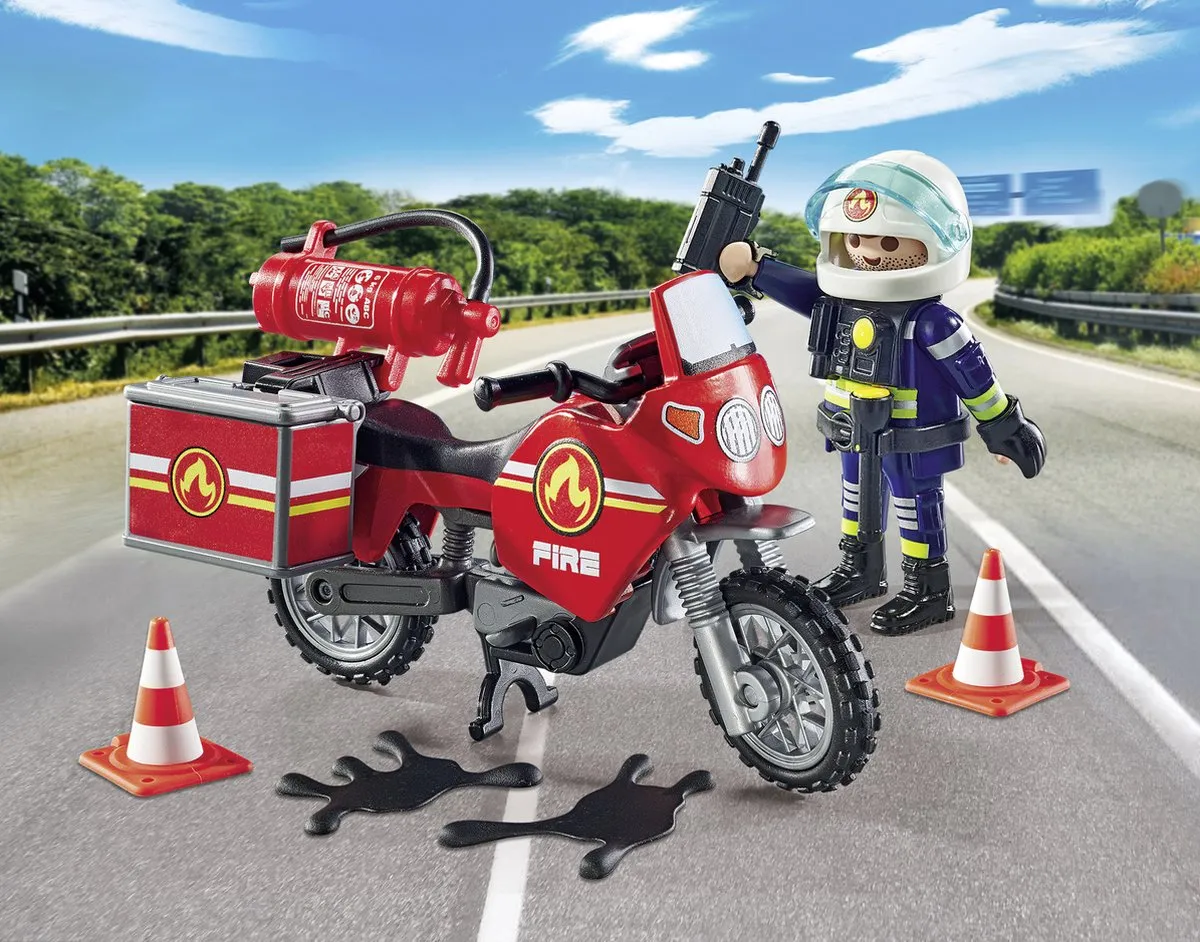 Playmobil Action Heroes Brandweer Op De Plaats Van Het Ongeval 71466