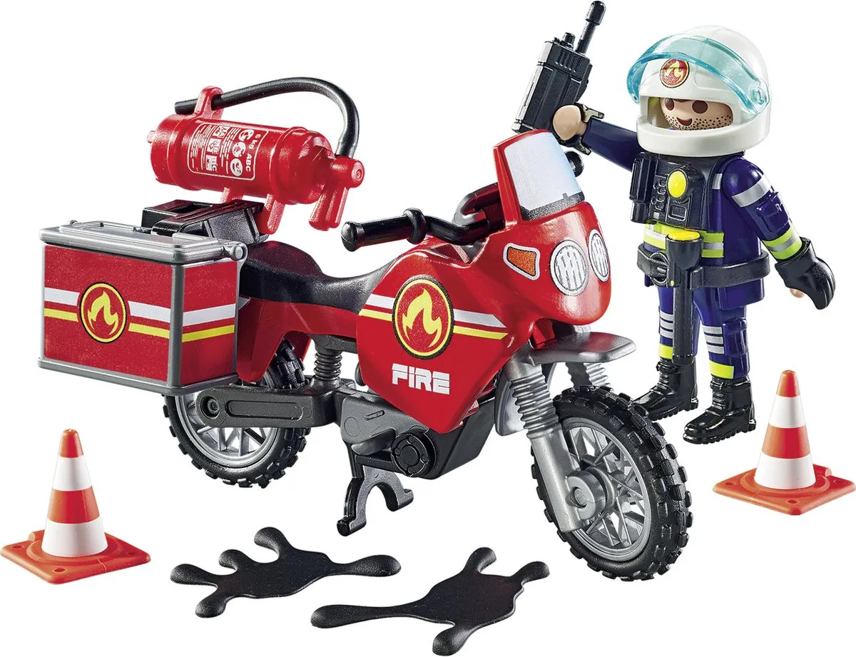 Playmobil Action Heroes Brandweer Op De Plaats Van Het Ongeval 71466