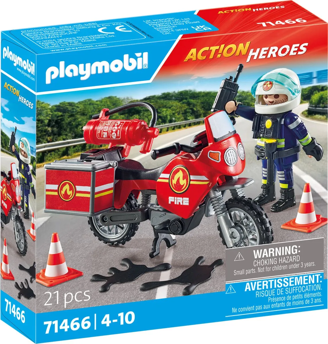 Playmobil Action Heroes Brandweer Op De Plaats Van Het Ongeval 71466