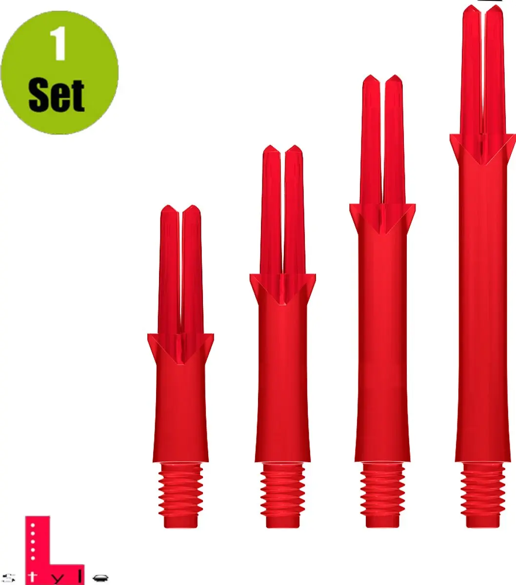 L-Style L-Shaft Locked Straight Dart Shafts SL5041 - 3 Stuks - Rood