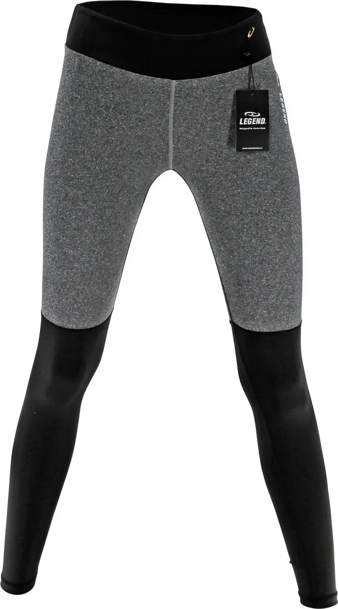 Legend Sportlegging Y4730033 - L - Zwart/Grijs