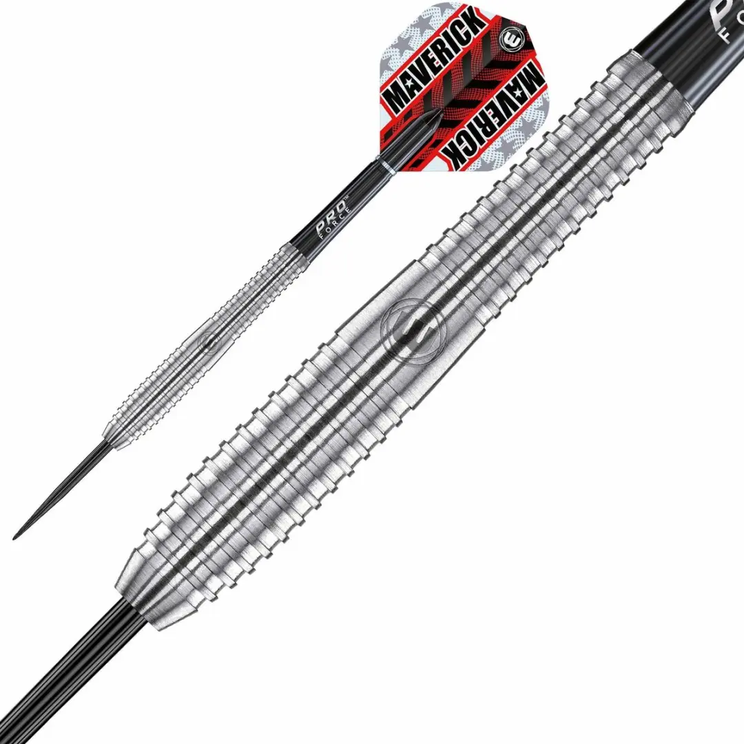Winmau Maverick Dartpijlen - 3 Stuks - Rood/Zilver/Zwart