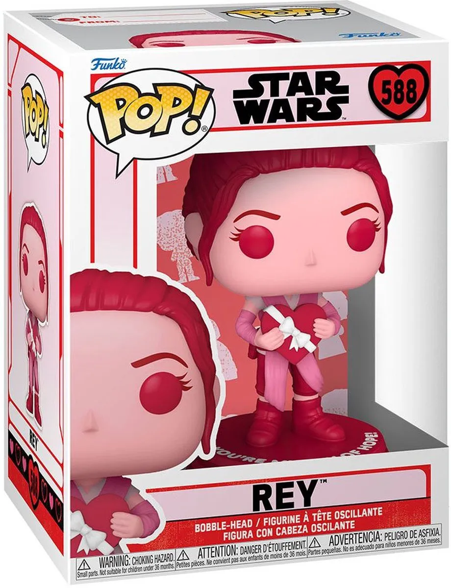 Funko Star Wars POP! Rey Valentines - 9cm Roze
