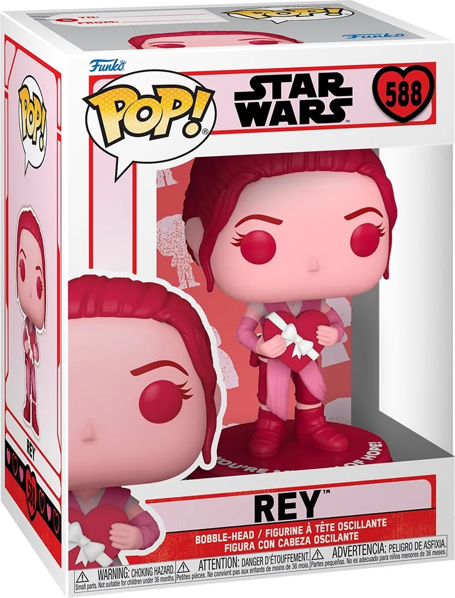 Funko Star Wars POP! Rey Valentines - 9cm Roze