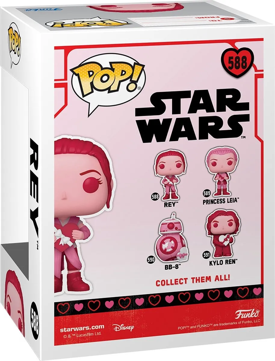 Funko Star Wars POP! Rey Valentines - 9cm Roze
