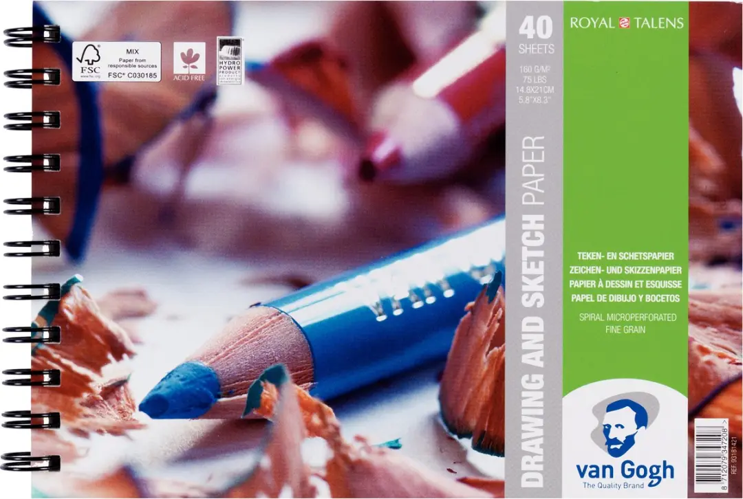 Van Gogh Schetsboek A4 Wit - 40 Pagina's