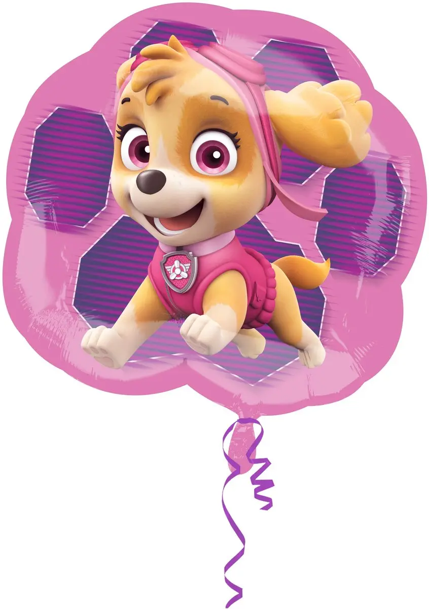 PAW Patrol XL Ballon Skye & Everest - 63x58cm Roze