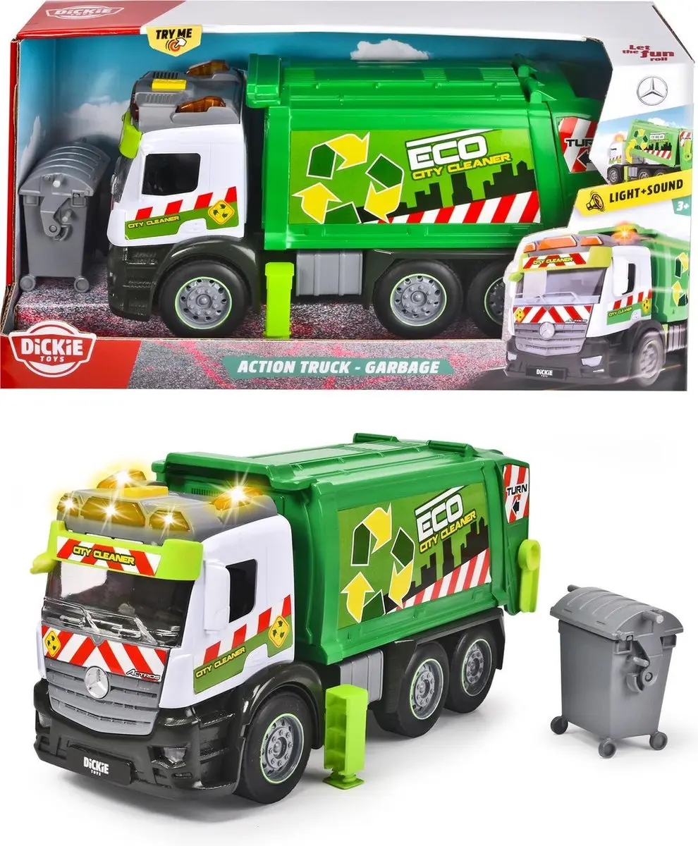 Dickie Toys Action Truck Vuilniswagen 26cm