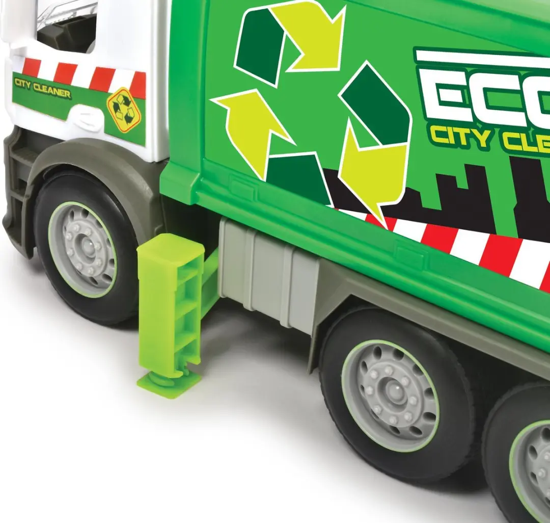 Dickie Toys Action Truck Vuilniswagen 26cm - Groen
