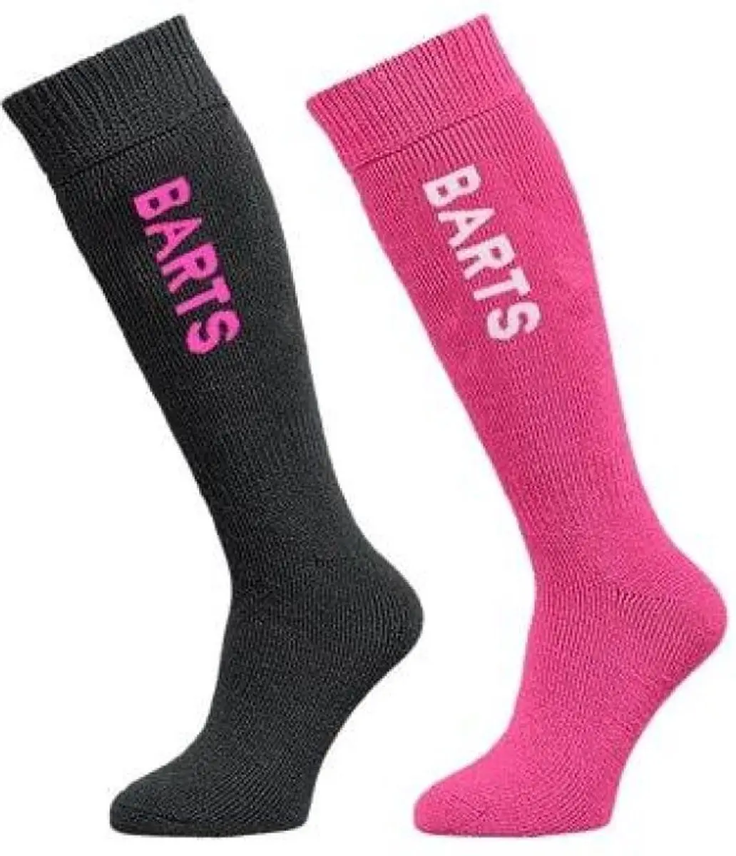 Barts Basic Sock Kids Wintersportsokken 23-26 - Grijs & Roze