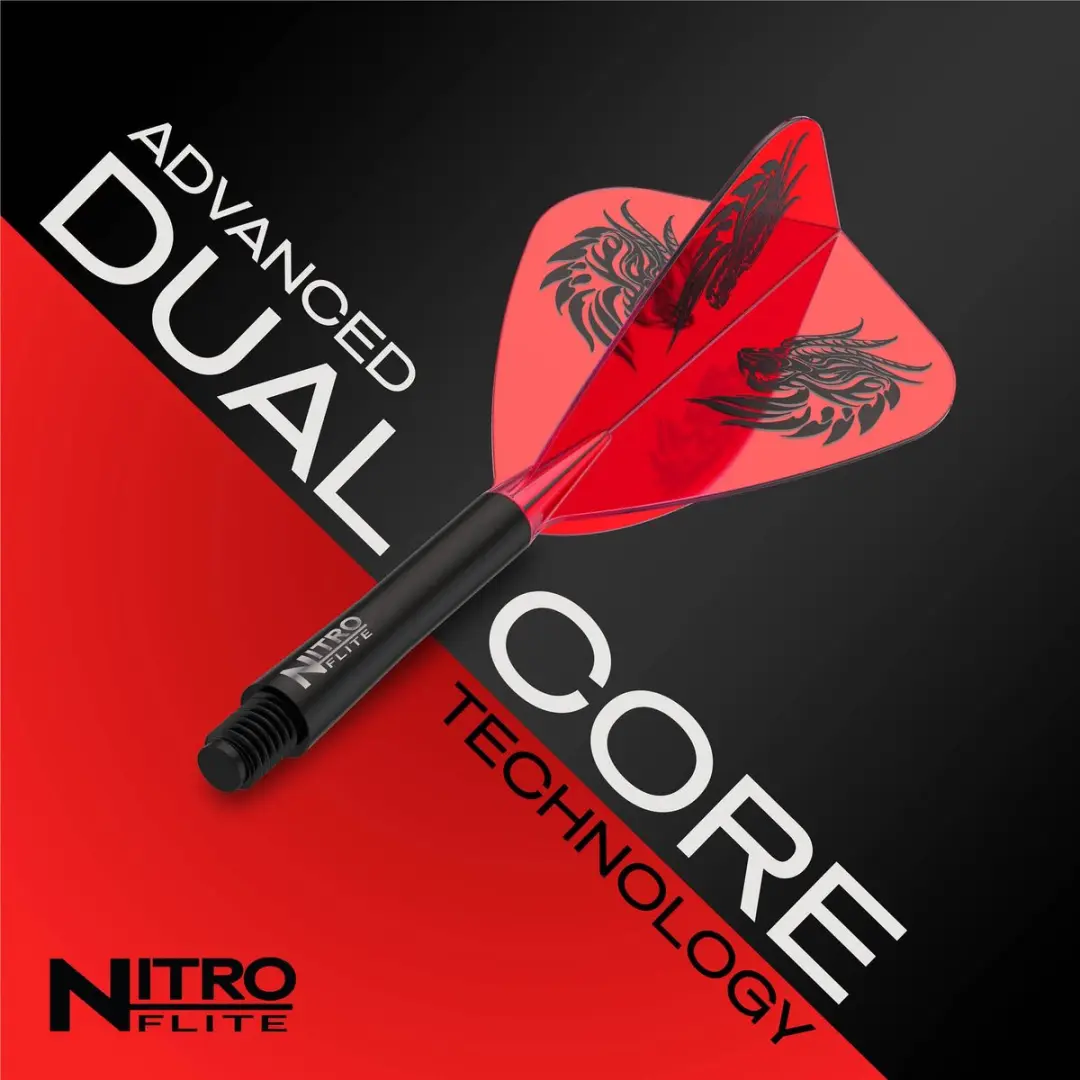 Red Dragon Nitro Flite System Jonny Clayton Dart Flights X1089 - 3 Stuks - Rood