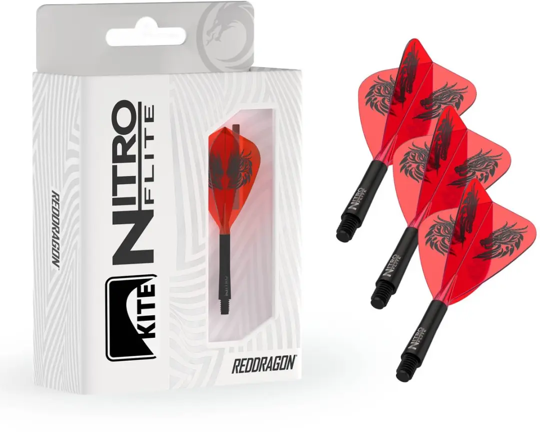 Red Dragon Nitro Flite System Jonny Clayton Dart Flights X1089 - 3 Stuks - Rood