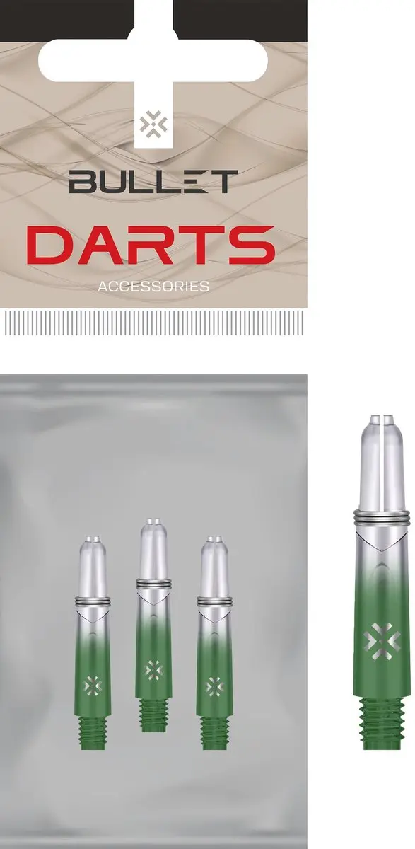 Bullet Shafts 35mm Groen - 3 Stuks