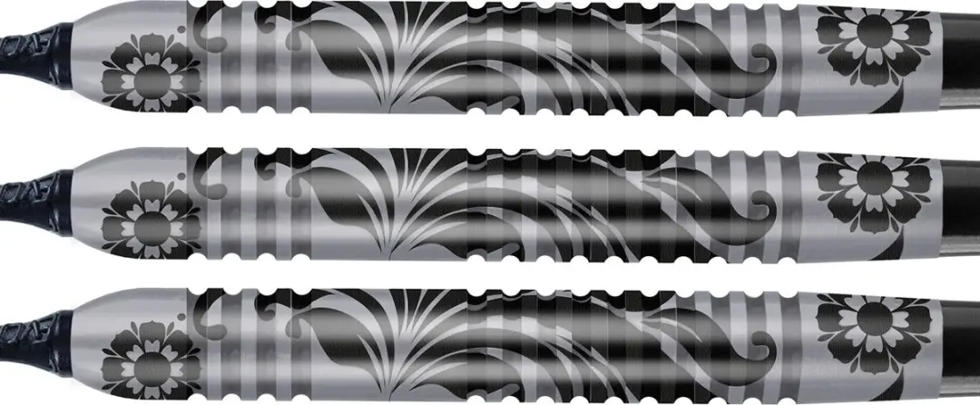 Bull's Flora Zina Softtip Dartpijlen 18g - 3 Stuks - Zilver/Zwart