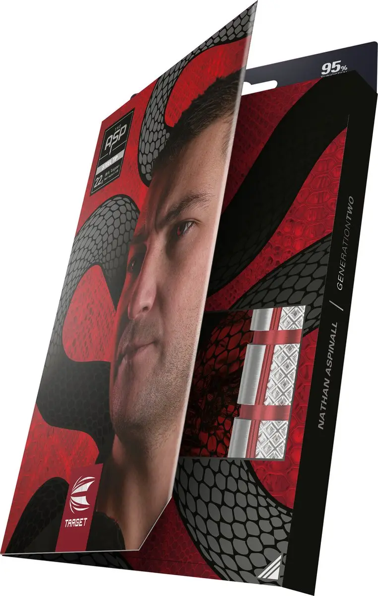 Target Nathan Aspinall G2 Swiss Point Dartpijlen - 3 Stuks - Rood/Zilver