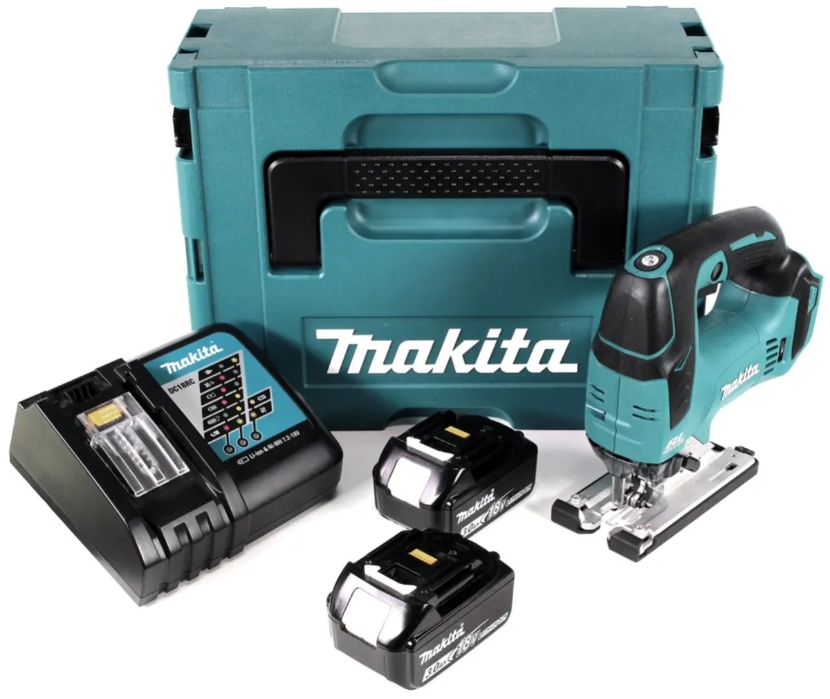 Makita DJV 182 RFJ Decoupeerzaag 18V - 2x 3.0Ah Accu + Lader + 3 Bladen - afbeelding 5 van 5
