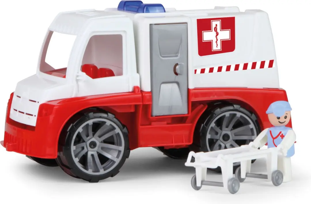 Lena TRUXX Ambulance 29cm - Rood/Wit