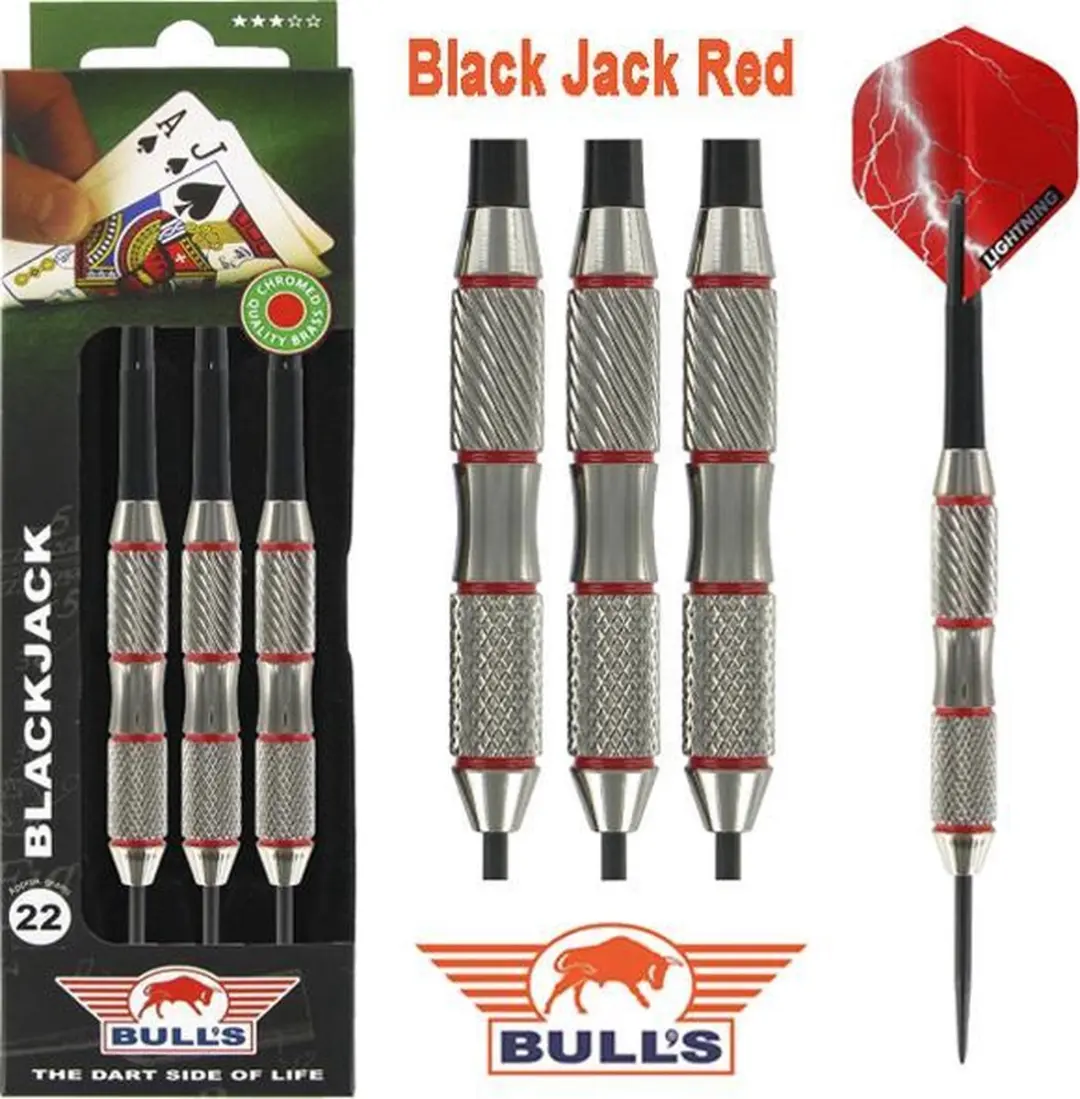 Bull's Black Jack Brass Red Dartpijlen