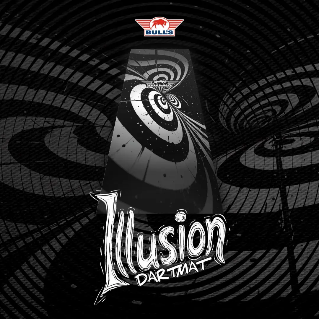 Bull's Illusion Dartmat BU-67850 - 241x55cm - Zwart/Wit