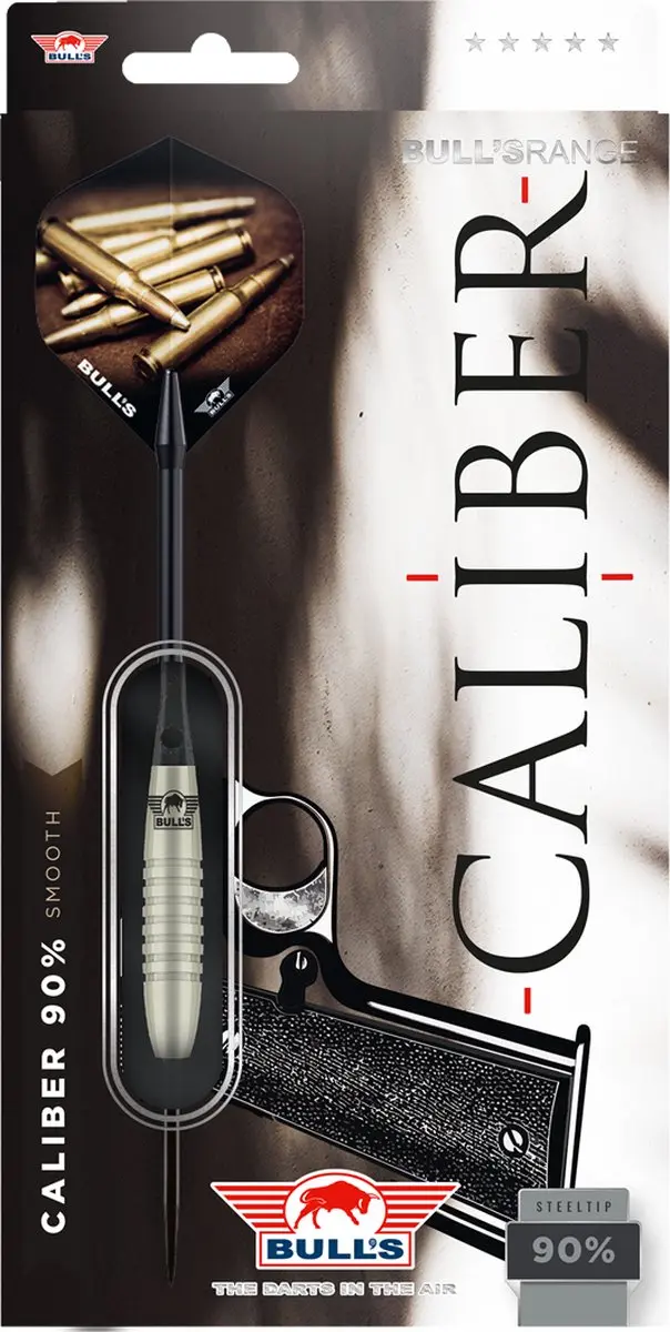Bull's Caliber 90% Smooth Dartpijlen 23g - 3 Stuks