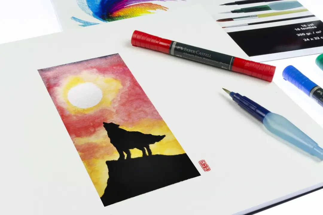 Kangaro Aquarelpapier 17x24cm 300g - 16 Vel - Roomwit