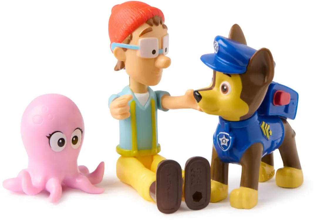 PAW Patrol Speelfigurenset 2016517 - Chase, Kapitein Turbot & Baby-Octopus - afbeelding 6 van 6