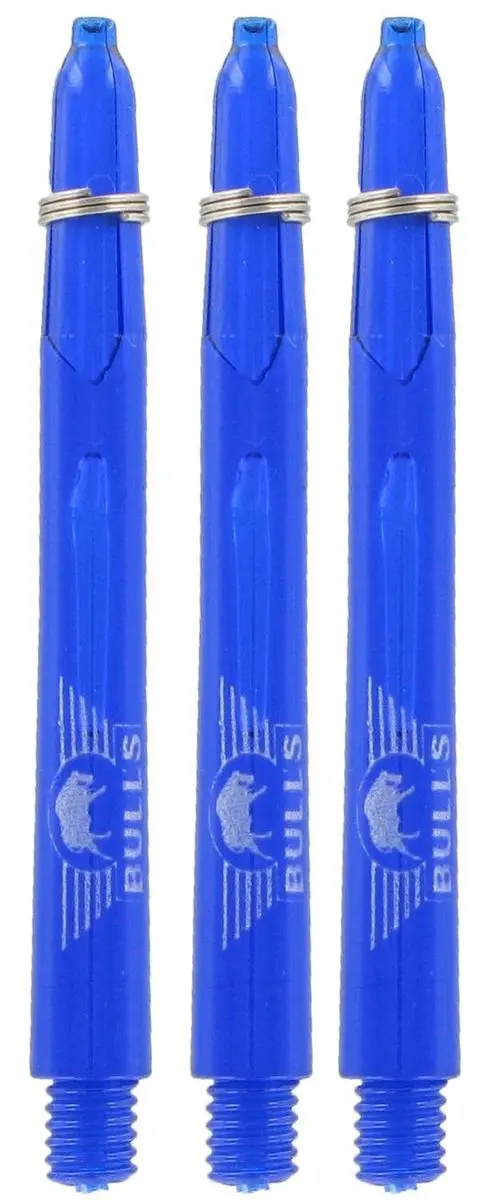 Bull's Nylon Glowlite Blauwe Dart Shafts BU-55421 - 3 Stuks