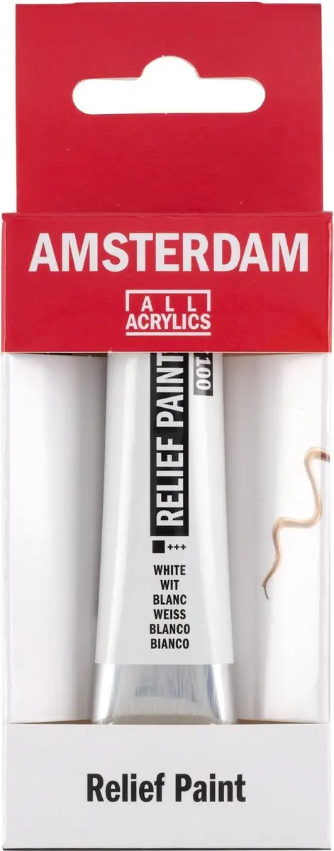 Amsterdam Relief Paint 20ml - Wit