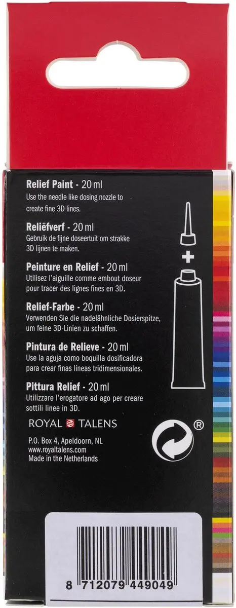 Amsterdam Relief Paint 20ml - Wit