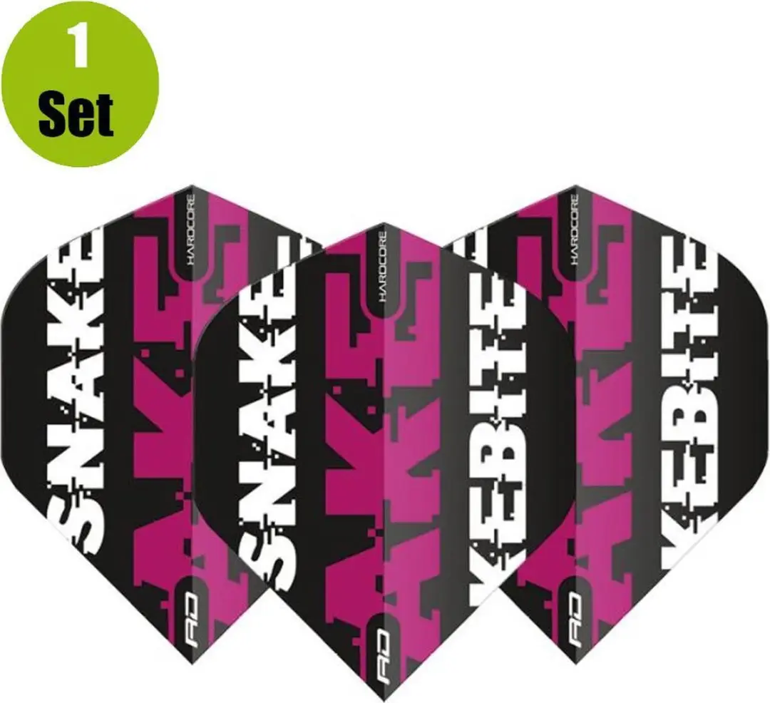 Red Dragon Peter Wright Snakebite Magenta Dart Flights TF6469 - 3 Stuks