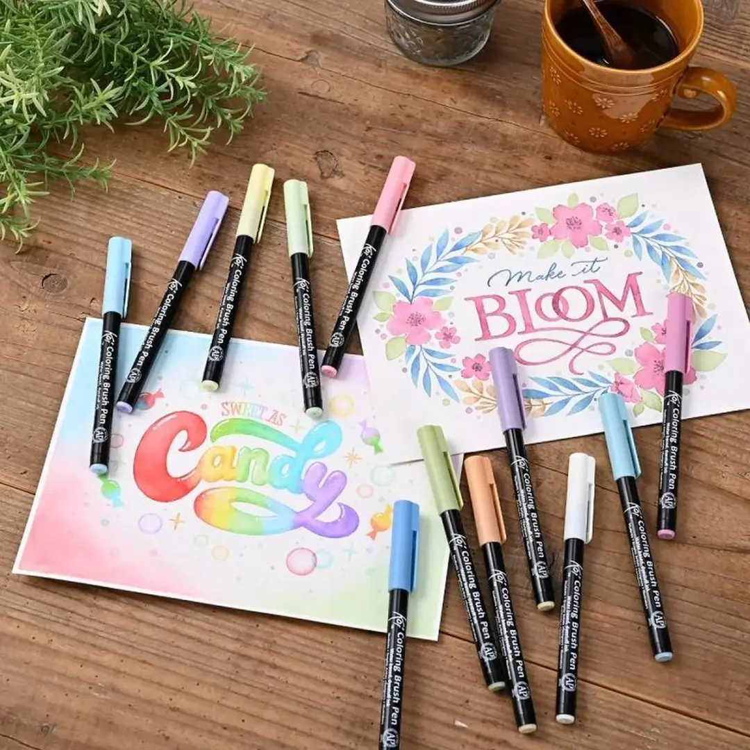 Sakura Brushpen Set Pastel - 6 Kleuren