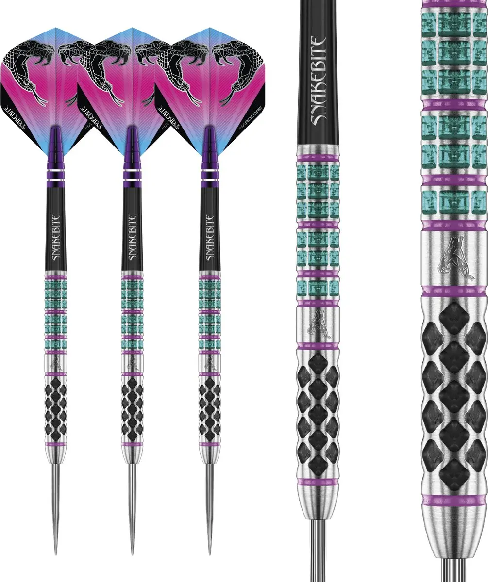 Red Dragon Peter Wright Supa Venom Dartpijlen 90% - Regenboog - 3 Stuks