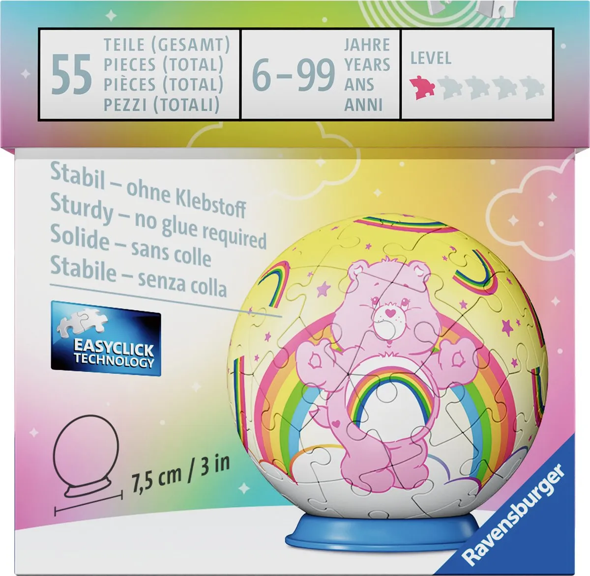 Ravensburger Care Bears Cheer Bear 3D Puzzle-Ball 55 Stukjes - MPN 120080718