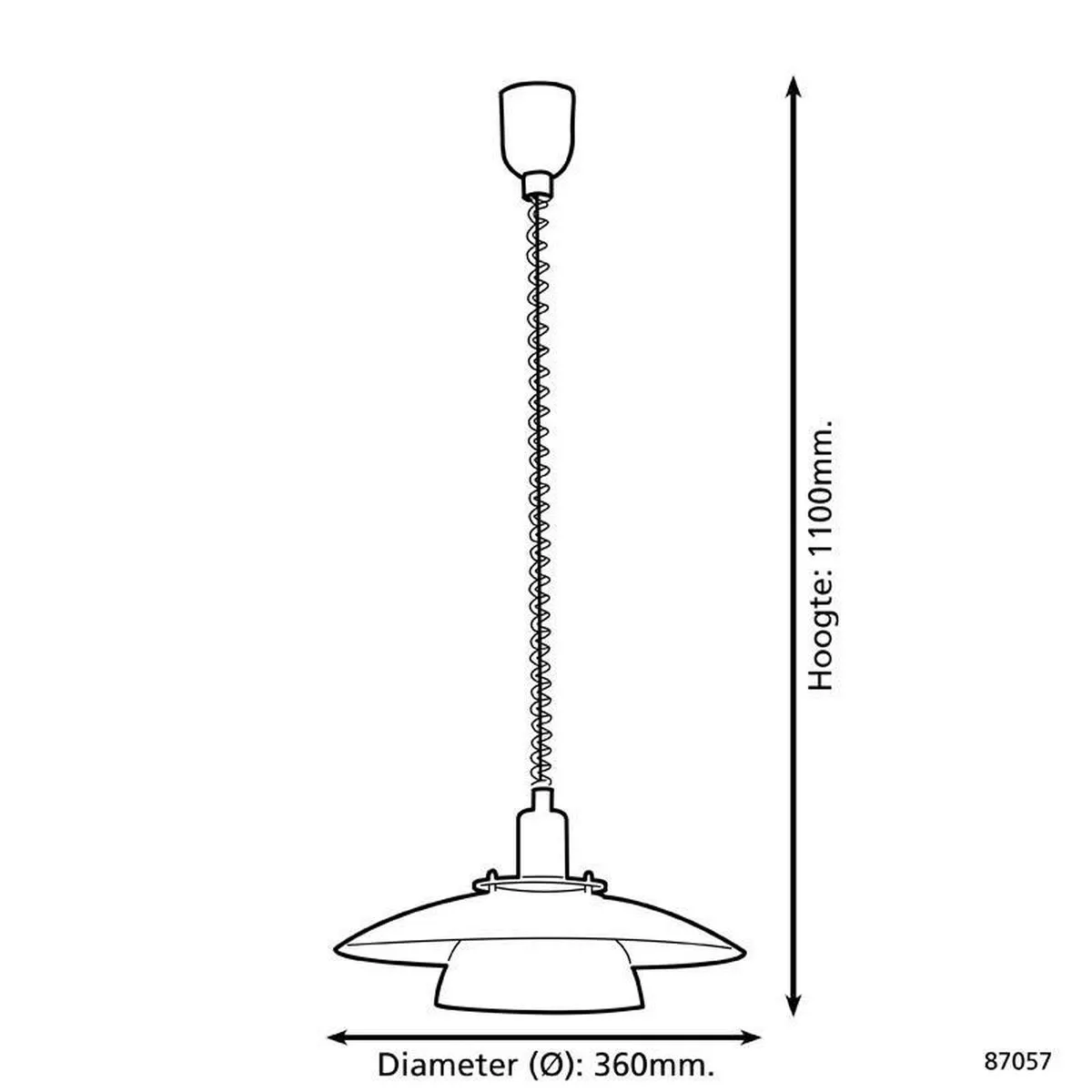Eglo Brenda Hanglamp 1 Licht - Chroom