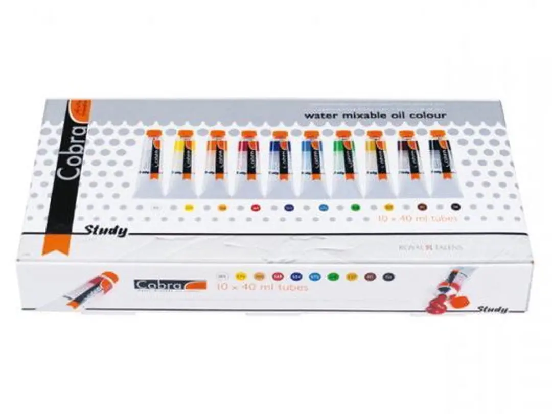 Cobra Study Olieverf Starterset 12x20ml - Watervermengbaar