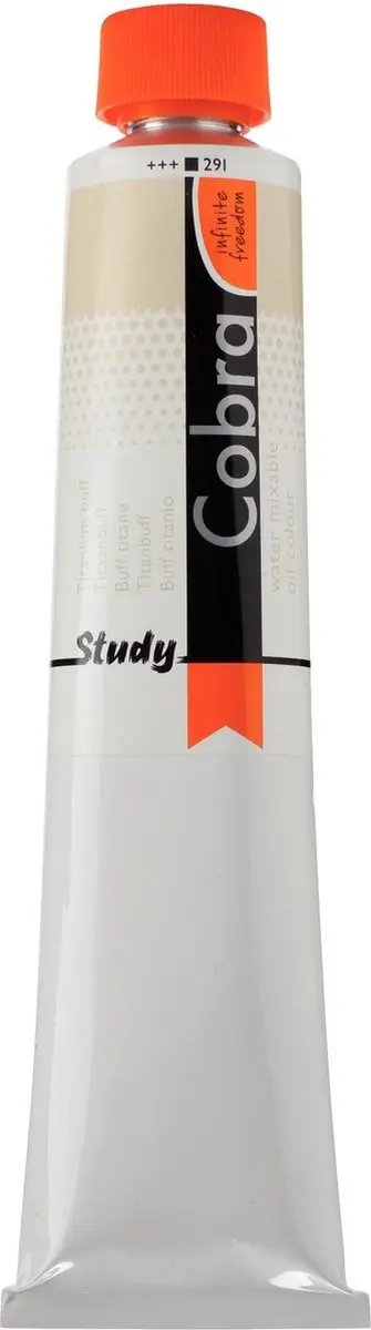 Cobra Study Water Vermengbare Olieverf Tube Titaanbuff 200ml